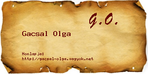 Gacsal Olga névjegykártya