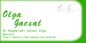 olga gacsal business card